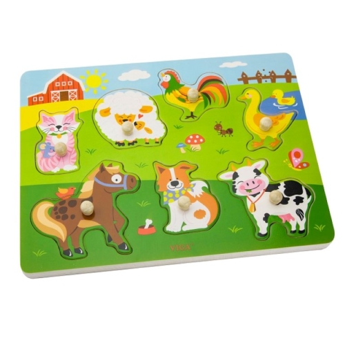 Puzzle de Viga Toys Knoup con Sound Farm